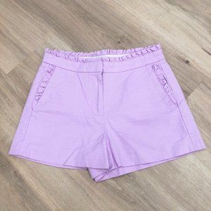J. Crew | Purple Ruffle Trim Shorts